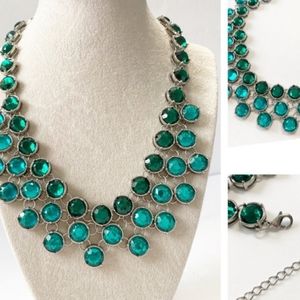 Green Crystal Retro Necklace